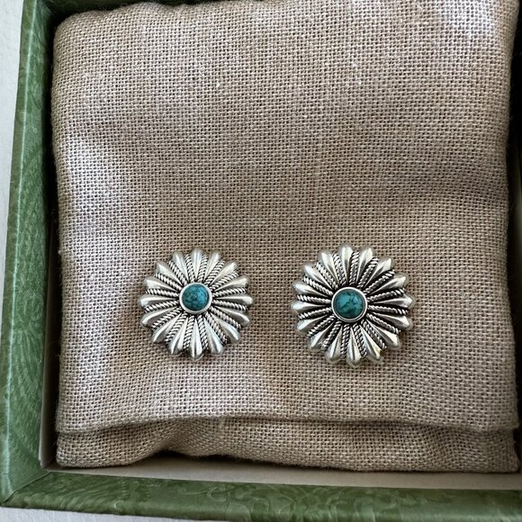 NEW GUCCI STUD Earrings Silver Flower Sterling Silver 100% Authentic - Picture 1 of 7